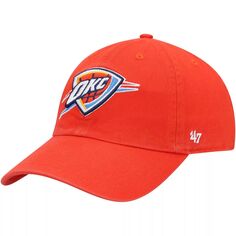 Мужская регулируемая шляпа &apos;47 Oklahoma City Thunder Team оранжевого цвета 47 Brand