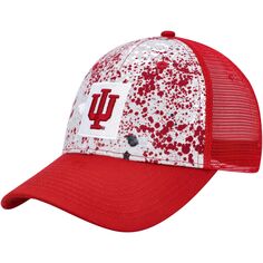 Мужская кепка Colosseum Grey/Crimson Indiana Hoosiers Love Fern Trucker Snapback Hat