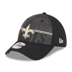 Мужская черная кепка New Era New Orleans Saints 2023 NFL Training Camp 39THIRTY Flex Fit Hat