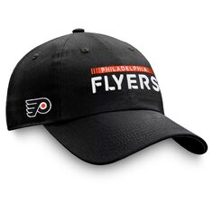 Мужская регулируемая кепка черного цвета с логотипом Fanatics Philadelphia Flyers Authentic Pro Rink