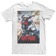 Мужская футболка с графическим плакатом Marvel Ant-Man Licensed Character