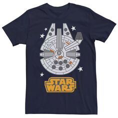 Мужская футболка «Сокол тысячелетия» в мультяшном стиле «Звездные войны» Star Wars