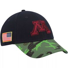 Мужская регулируемая кепка Nike Minnesota Golden Gophers Veterans Day черная/камуфляжная, 2 тона Legacy91
