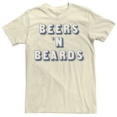 Мужская футболка с надписью Beers &apos;N Beards Licensed Character