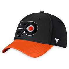 Мужская черная гибкая кепка с логотипом Fanatics Philadelphia Flyers Core Primary
