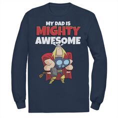 Мужская футболка Marvel Father&apos;s Day My Dad Is Mighty Awesome с портретом Тора