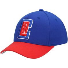 Мужская шерстяная двухцветная шляпа Snapback Redline Mitchell &amp; Ness Royal/Red LA Clippers