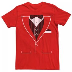 Мужской смокинг с галстуком-бабочкой, костюмная футболка Licensed Character