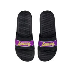 Сандалии FOCO Los Angeles Lakers с приподнятыми полосками и шлепанцами