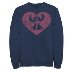Мужской свитшот Disney Lilo &amp; Stitch Valentine&apos;s Day Heart Stitch