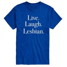 Мужская футболка с рисунком Live Laugh Lesbian Licensed Character