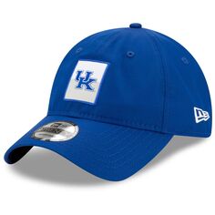 Мужская регулируемая шляпа New Era Royal Kentucky Wildcats с контрастной нашивкой 9TWENTY