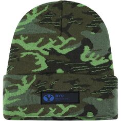 Мужская вязаная шапка с манжетами Nike Camo BYU Cougars Veterans Day