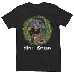 Мужская футболка с изображением парка Юрского периода Christmas Merry Rexmas Licensed Character