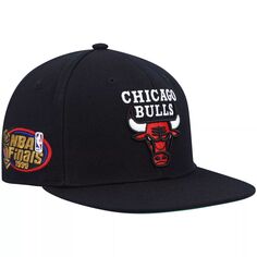 Мужская черная кепка Mitchell &amp; Ness Chicago Bulls Hardwood Classics финала НБА 1998 года Top Shot Snapback