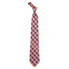 Мужской узкий галстук в оранжевую клетку Syracuse