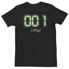 Мужская футболка с цифровым номером Squid Game Player 001 Licensed Character