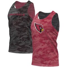 Мужская двусторонняя сетчатая майка FOCO Cardinal/серая Arizona Cardinals