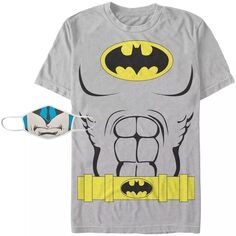 Мужской костюм Бэтмена, пояс, комбинированная футболка с маской Licensed Character