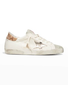 Холщовые кроссовки Superstar из смешанной кожи Golden Goose