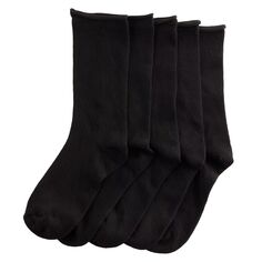 Женские носки Sonoma Goods For Life, 5 пар носков с круглым верхом Sonoma Goods For Life, черный