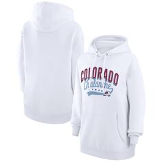 Пуловер с капюшоном G-III 4Her by Carl Banks Colorado Avalanche, белый