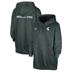 Пуловер с капюшоном Nike Michigan State Spartans, зеленый