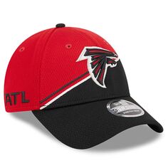 Мужская регулируемая кепка New Era Red/Black Atlanta Falcons 2023 Sideline 9FORTY