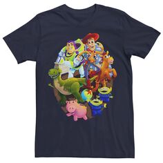 Мужская футболка с буквенным логотипом Disney/Pixar «История игрушек» Main Cast Disney / Pixar, синий