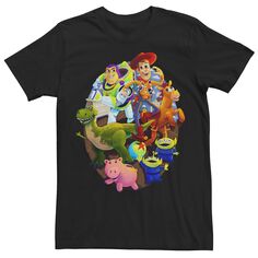 Мужская футболка с буквенным логотипом Disney/Pixar «История игрушек» Main Cast Disney / Pixar, черный