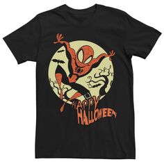 Мужская футболка «Человек-паук» Moonlight Happy Halloween Marvel
