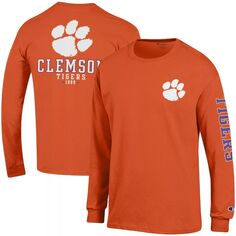 Мужская оранжевая футболка с длинным рукавом Clemson Tigers Team Stack Champion
