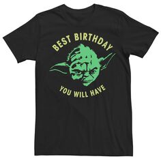Мужская футболка с рисунком на день рождения Yoda Star Wars
