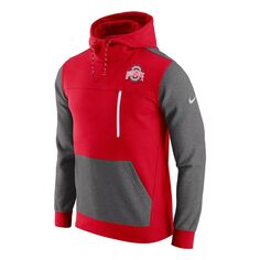 Мужской пуловер с капюшоном Scarlet Ohio State Buckeyes AV-15 2.0 Nike