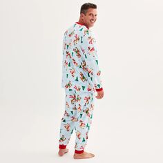 Пижамный комплект с верхом и низом Big &amp; Tall Jammies для вашей семьи Рудольф с красным носом и оленями Licensed Character