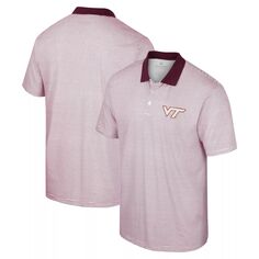 Мужская белая рубашка-поло в полоску с принтом Virginia Tech Hokies Colosseum