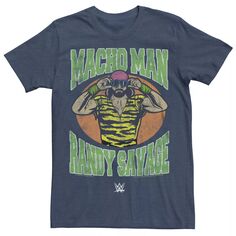 Футболка с круглым рисунком Big &amp; Tall WWE Retro Macho Man Randy Savage Licensed Character