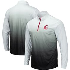 Мужская серая куртка с молнией до четверти и логотипом Washington State Cougars Magic Team Colosseum
