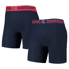 Мужские комплекты спортивных трусов-боксеров темно-синего/красного цвета Cleveland Guardians из двух флагманских трусов