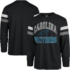 Мужская футболка с длинным рукавом Black Carolina Panthers Irving &apos;47 Black