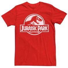 Мужская футболка с логотипом к фильму «Парк Юрского периода», Красная Licensed Character, красный