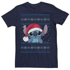 Мужская футболка Lilo &amp; Stitch Christmas Stitch Ugly Sweater Style Disney