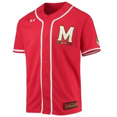 Мужская красная бейсбольная майка Maryland Terrapins Replica Under Armour