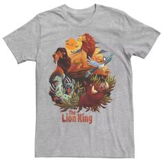 Мужская футболка с плакатом Disney King Lion King Main Cast Licensed Character
