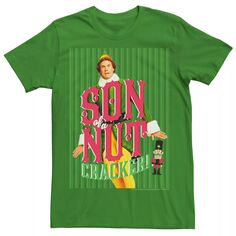 Мужская футболка в полоску с плакатом Elf Buddy Son Of A Nutcracker Licensed Character
