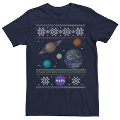 Мужская футболка-свитер Ugly Christmas с изображением солнечной системы НАСА Licensed Character