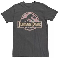 Мужская футболка с цветочным принтом «Парк Юрского периода» и круглым логотипом Mandala Jurassic World