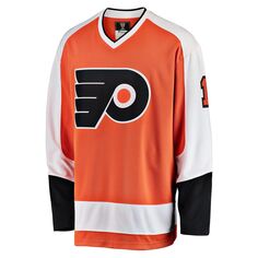 Мужская футболка с логотипом Bernie Parent Orange Philadelphia Flyers Premier Breakaway Retained Player Player Fanatics