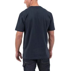 Трехцветная футболка с графическим логотипом Big &amp; Tall Dickies, темно-синий