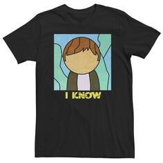 Мужская футболка из витражного стекла «Звездные войны Хан Соло, я знаю» Licensed Character